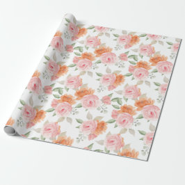 Persikoblush Trädgård Presentpapper