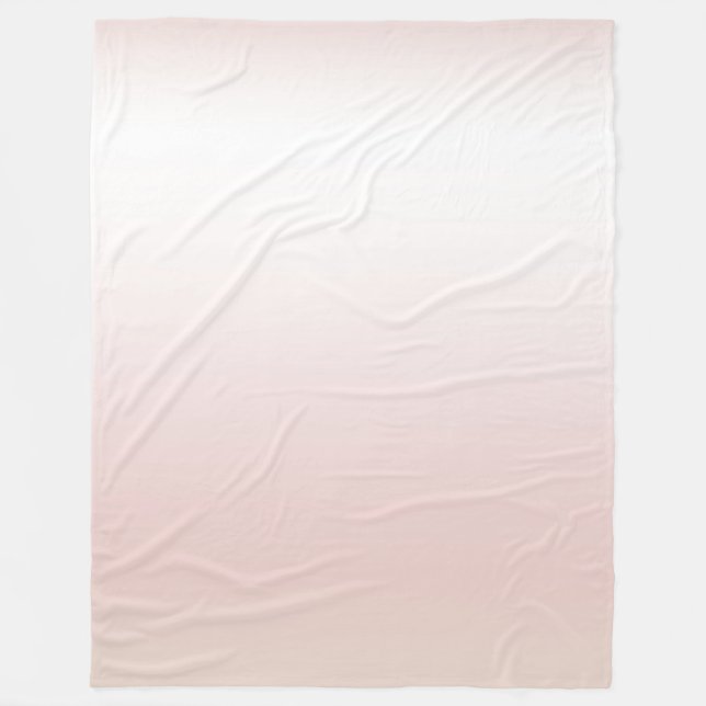 Persikoblush Vit   Fleecefilt (Framsidan)