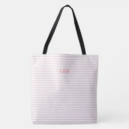 Persikoblushrandig Klassisk Monogram Initialer Tygkasse
