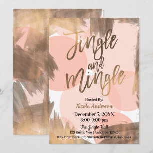 Persikobra Modern Brons Jingle & Mingle-fest Inbjudningar
