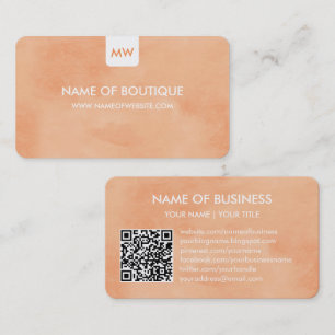 Persikobutik QR-koddesign Visitkort