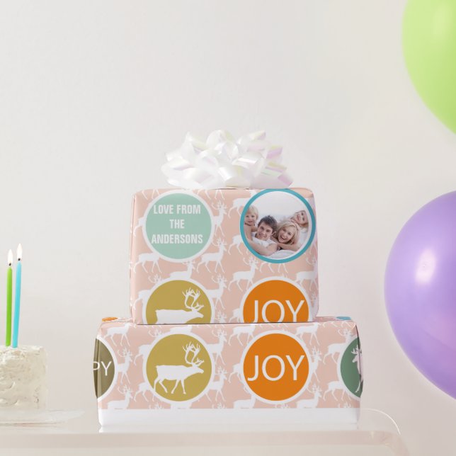 Persikofamiljens fotorenare God jul, ljus Presentpapper (Festgåvor)