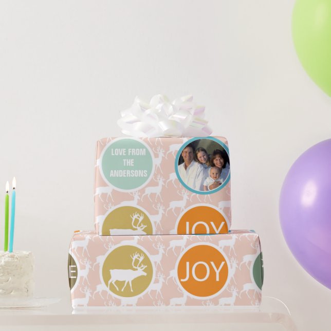 Persikofamiljens fotorenare God jul, ljus Presentpapper (Festgåvor)