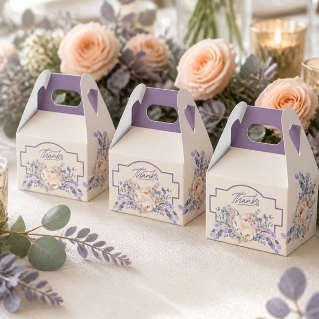 Persikofärgad blommig presentlåda för bröllop (Skapare uppladdad)