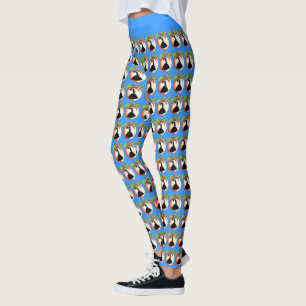 Persikofärgad Grönt Löv Southern Bell Dam Parasol Leggings