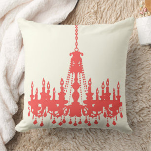 Persikofärgad korallkronlampa Designer kudde