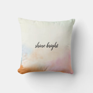 Persikofärgad Orange Blå vattenfärgsfärg Färgämne Kudde