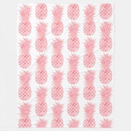 Persikofärgad Orange Rosa Vattenfärg Tropiskt anan Fleecefilt