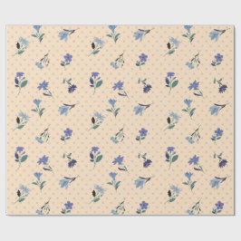 Persikofärgad Pastellblomster Presentförpackning Presentpapper