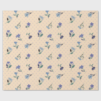 Persikofärgad Pastellblomster Presentförpackning Presentpapper