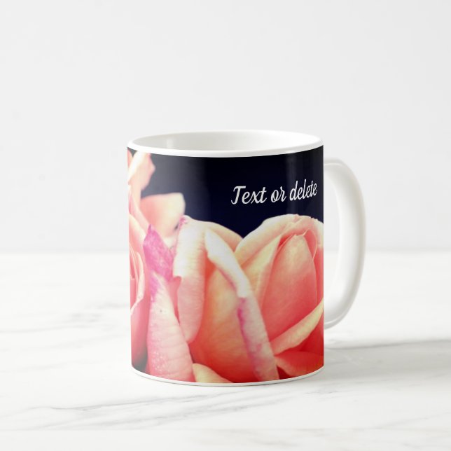 Persikofärgad Ro-färgreduk, Personlig Kaffemugg (Framsida höger)
