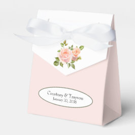 Persikofärgad Ro med vit Presentaskar