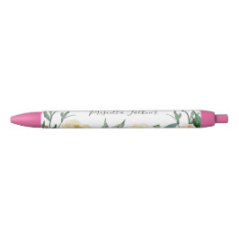 Persikofärgade akvarellblommor med monogramnamn