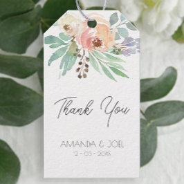 Persikofärgat Bröllop Presentetikett