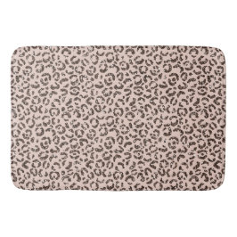  persikofärgat brun leopard Glitter        Badrumsmatta
