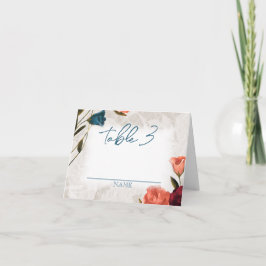 Persikofärgat Ro-Bordsnumret Bröllop Anteckningskort