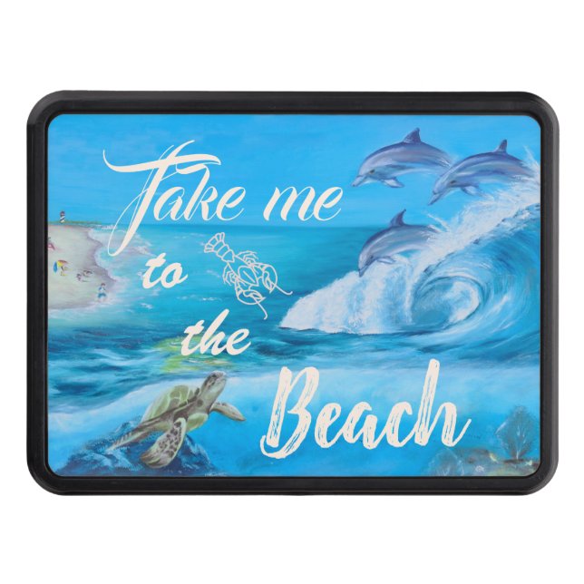 Persikofärgning och marin livsstil dragkroksskydd (Framsidan)