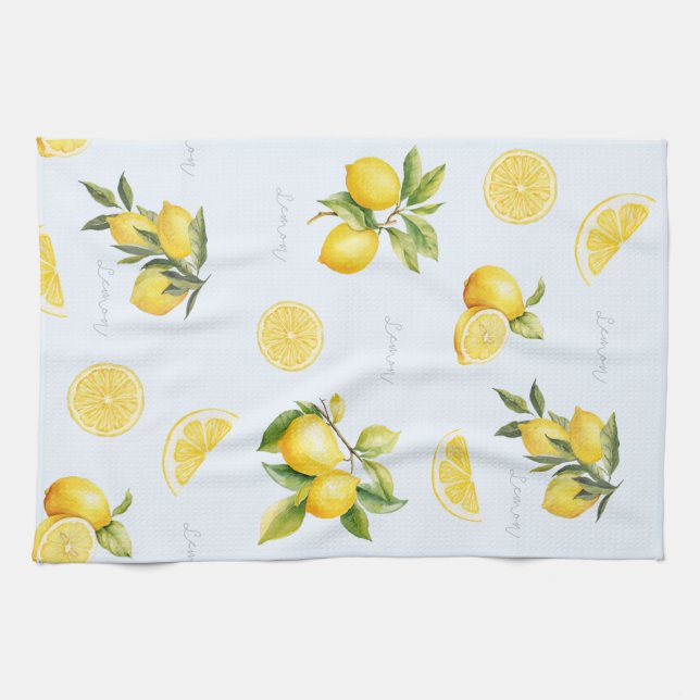 Persikofiera Citron Kökshandduk (Horisontell)