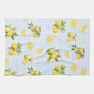Persikofiera Lemon Gingham Kökshandduk