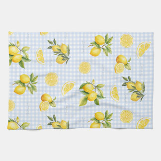 Persikofiera Lemon Gingham Kökshandduk