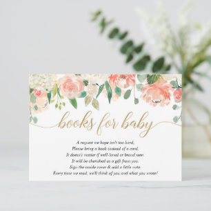 Persikogrädden grå vår blommigt bokar för baby tilläggskort