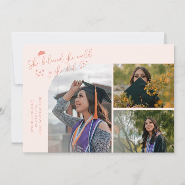 Persikograduerad Hon Trodd Multi Foto Meddelande (Framsida)