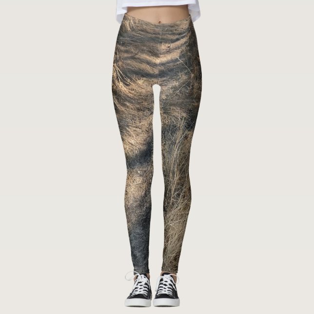 Persikogräs - Liggande baljväxter Leggings (Framsida)