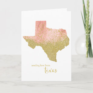 Persikoguld Skickar Kärlek Från Texas Tack Kort