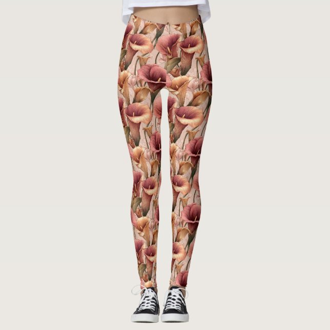 Persikogym Callaliljor Charmerande presentidéer ti Leggings (Framsida)