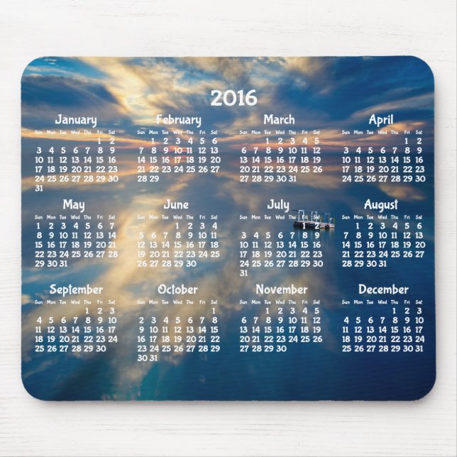 Persikokalender för 2016 Mus Pad Musmatta (Framsidan)