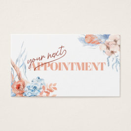 Persikokort för tropisk persiko- och blått utnämni visitkort