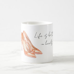 Persikolivet är bättre i klackar kaffemugg