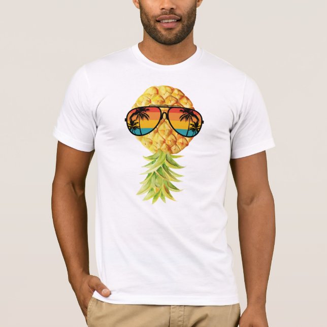 Persikolivet upp och ned på ananas T-Shirt-Tanktop T Shirt (Framsida)