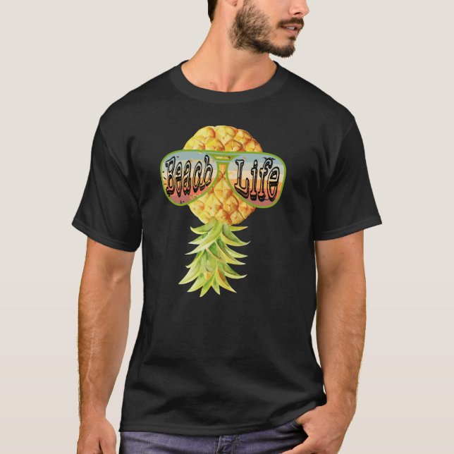 Persikolivet upp och ned på ananas T-Shirt-Tanktop T Shirt (Framsida)
