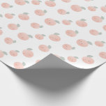 Persikomuster Söt Kawaii Vit & Rosa Presentpapper<br><div class="desc">Detta söta och kawaii inpackningspapper har en vit bakgrund med persikor med ansikte. Anpassa efter dina behov. Du kan hitta fler matchande produkter i min butik.</div>
