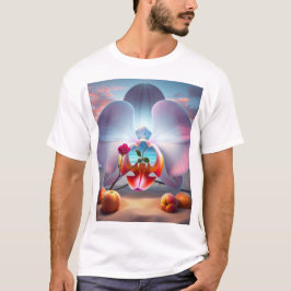 Persikor av arten Orchid Clear Ocean Mountain Beac T Shirt