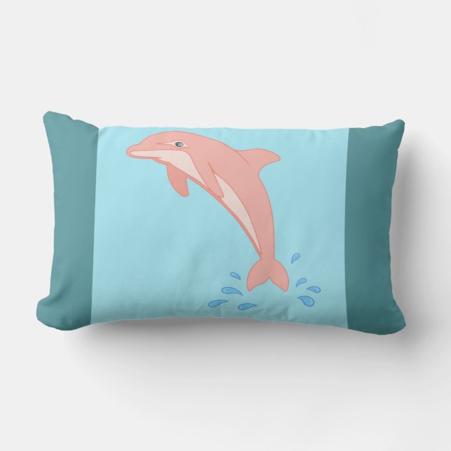 Persikor av Rosa Dolphin Lumbarkudde (Framsida)