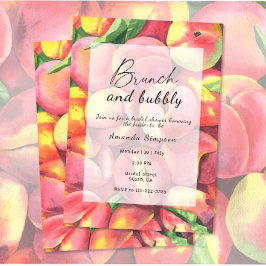 Persikor - Brunch och möhippa i bubblor Inbjudningar