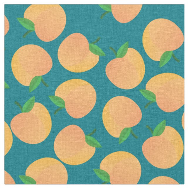 Persikor Cute Kids Baby Nursery Fruit Tyg (Närbild)