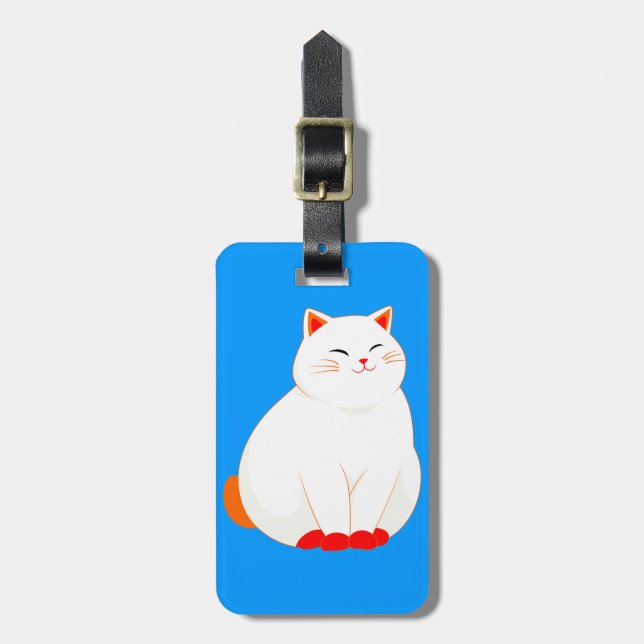 Persikor, det leende katten bagagebricka (Vertikal Framsida)