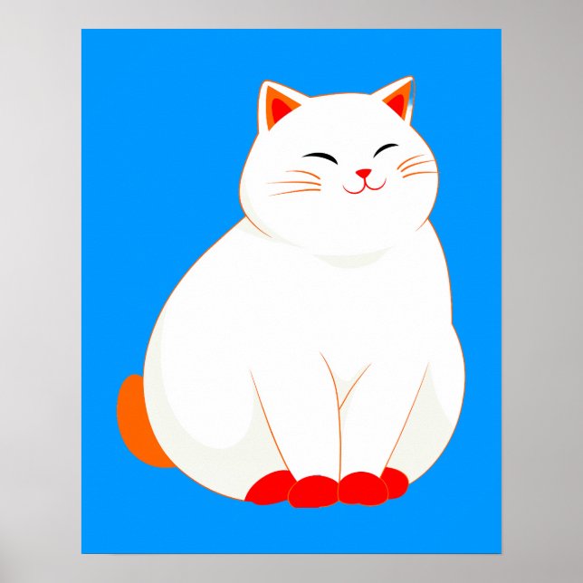 Persikor, det leende katten poster (Framsidan)