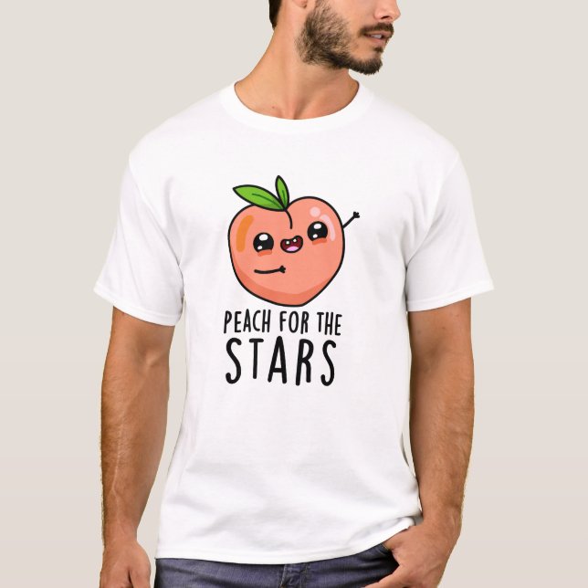 Persikor för stjärnor, fruktpun t shirt (Framsida)