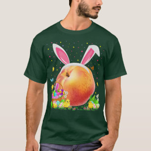 Persikor Fruit Påskägg Hunt Bunny Peacher Påsk T Shirt