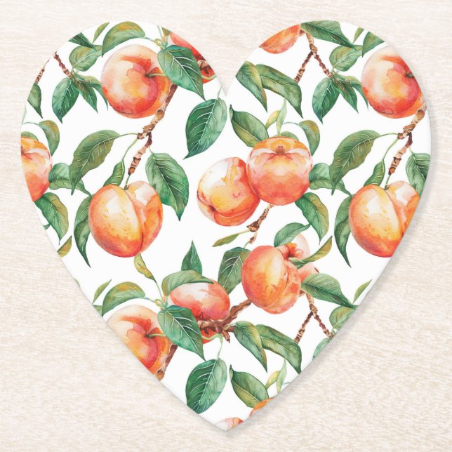 Persikor Frukt Underlägg Papper (Framsida)