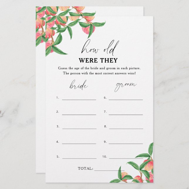 Persikor - Hur gamla var de i möhippan? (Fram/baksida)