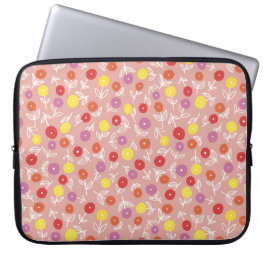 Persikor Kids Blommigt mönster Laptop Fodral