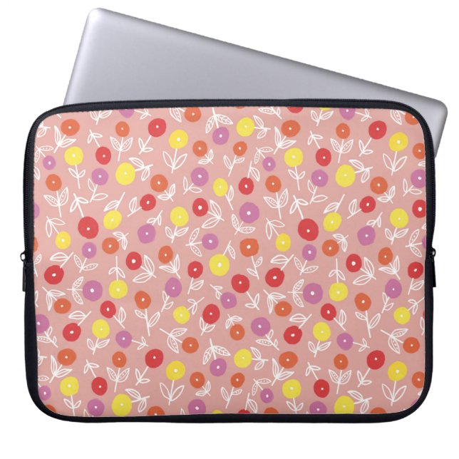 Persikor Kids Blommigt mönster Laptop Fodral (Framsidan)