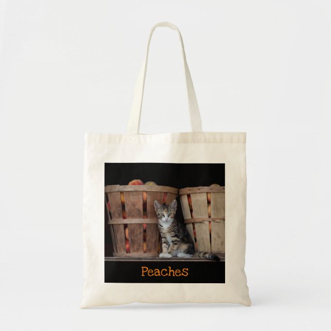 Persikor Kitten Tygkasse (Framsidan)