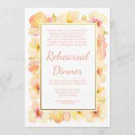 Persikor & kräm- guld- repetition middaginbjudan inbjudningar