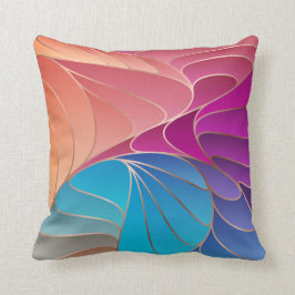 Persikor, Mauve, Lila, Blue New Art nouveau Throw Kudde